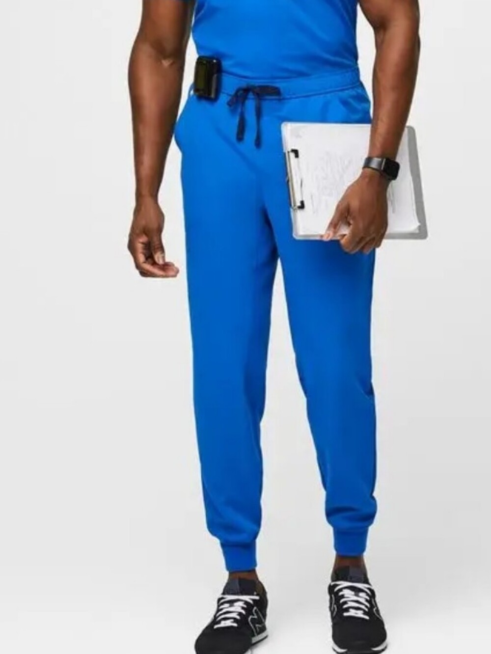 Figs Men's Royal Blue Tansen Scrub Jogger Pants with Drawstring